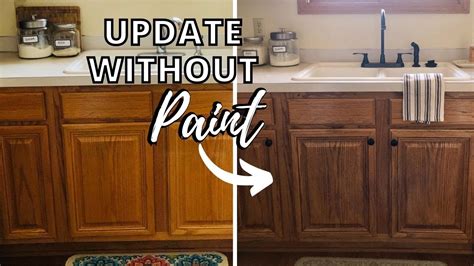 How to Lighten Oak Cabinets Without Painting